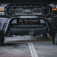 FORD-SPORT-4-600x600 Ford Everest Black Stainless Nudge Bar PDC Friendly