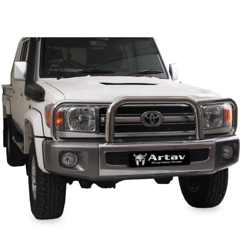 TOYOTA-LANDCRUISER-GRILL-GUARD-�-90025T-1 TOYOTA LANDCRUISER STAINLESS STEEL GRILL GUARD NUDGE BAR
